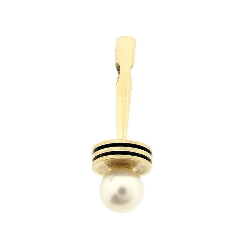Image 1 of Gold pendant with cultured pearl