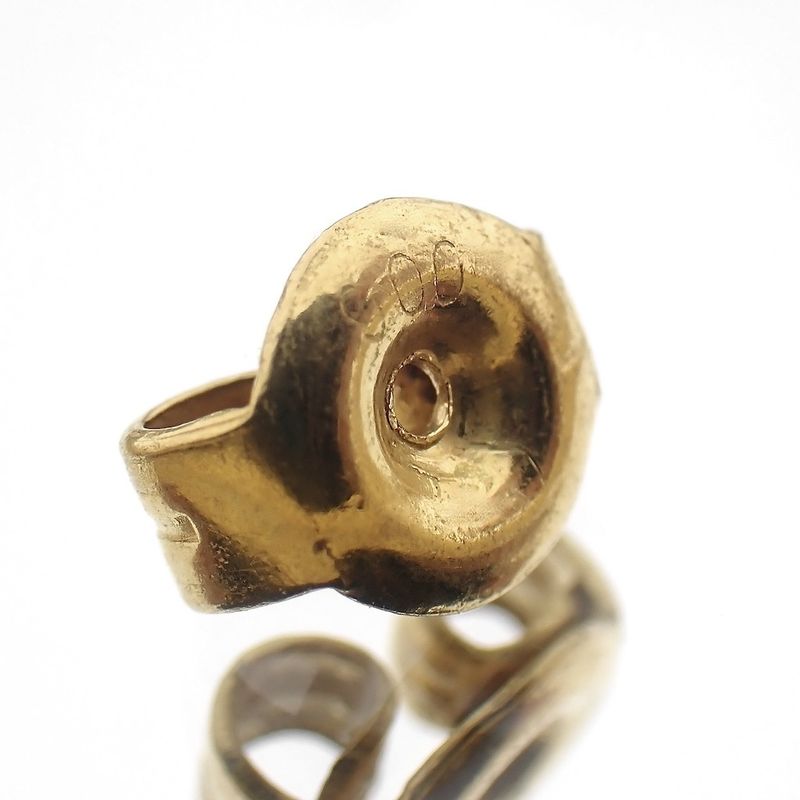 Image 5 of Gold stud earrings with diamond studs