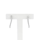 Image 1 of Silver long earrings with zirconia