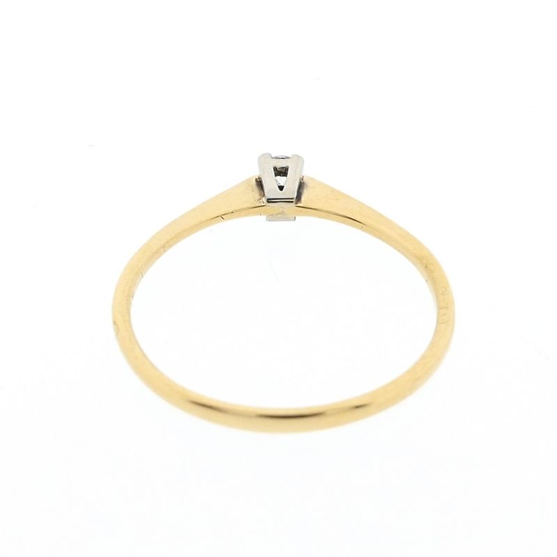 Image 5 of Gold solitaire ring with zirconia