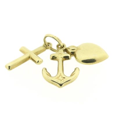 Gold pendant; Faith, hope, and love Image 1 of Gold pendant; Faith, hope, and love