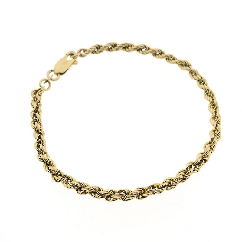 Image 3 of Gold twisted link bracelet | 18.5 cm