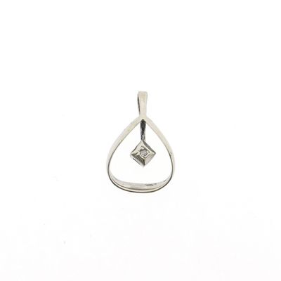 White gold pendant with diamond; 0.005 ct. Image 1 of White gold pendant with diamond; 0.005 ct.
