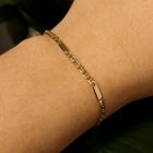 Image 8 of Gold Figaro link bracelet