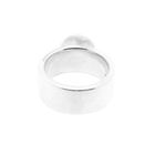 Image 4 of Silver wide ladies ring with blue zirconia