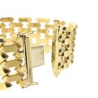 Image 7 of Gold wide Bismarck link bracelet
