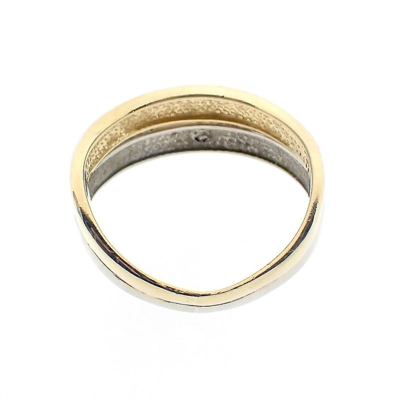 Image 3 of Two-tone gold ring with black moissanite