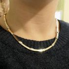 Image 8 of Golden bicolor women's necklace.