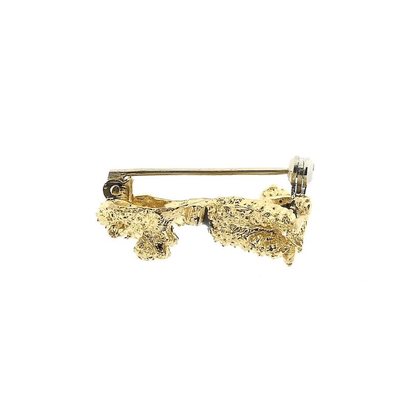 Image 3 of Gold brooch; Poodle