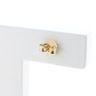 Image 5 of Gold stud earrings with blue topaz