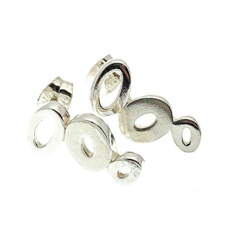 Image 1 of Silver fantasy stud earrings