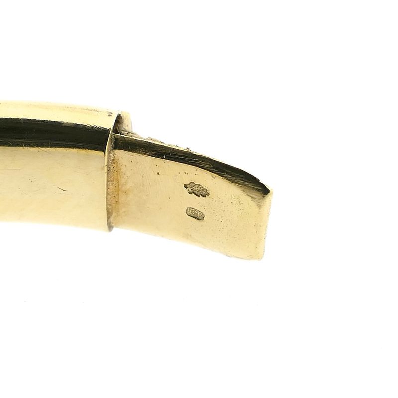 Image 6 of Gold Slave Bracelet with Engravings; Size M