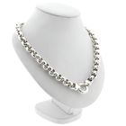 Afbeelding 3 van Zilveren jasseronschakel collier | 45 cm