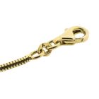 Image 7 of Gold snake link chain with diamond pendant; 0.24 ct. | 38.5 cm
