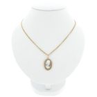 Image 3 of Gold cameo pendant with mother of pearl | Antique