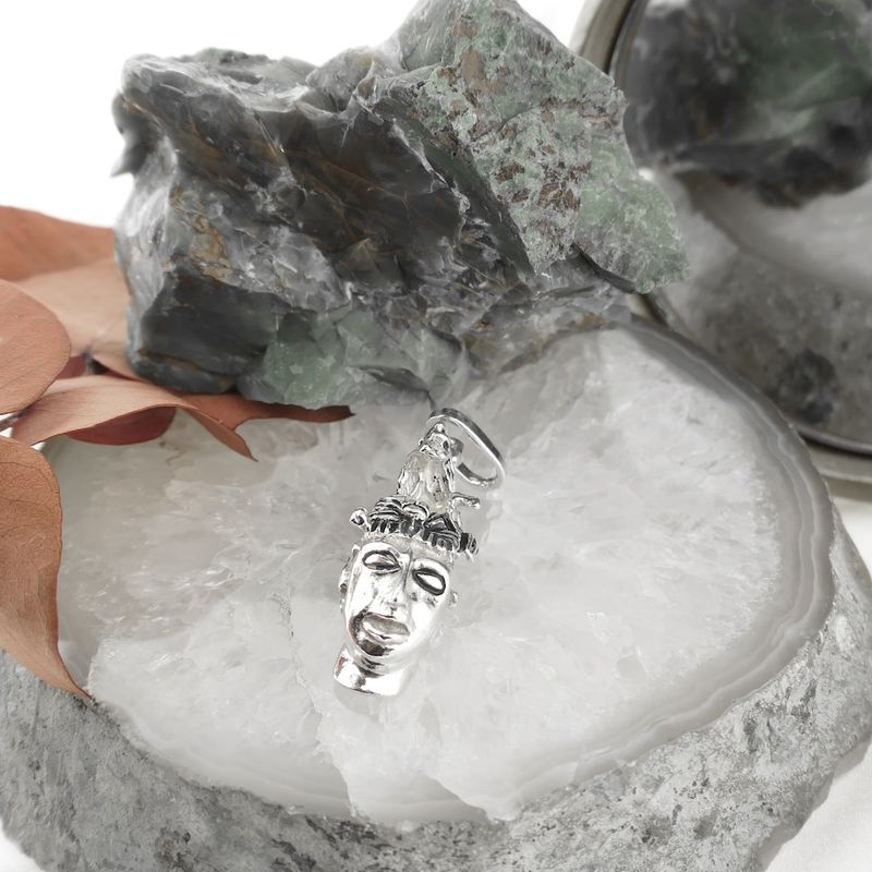 Image 8 of Silver punk style necklace pendant