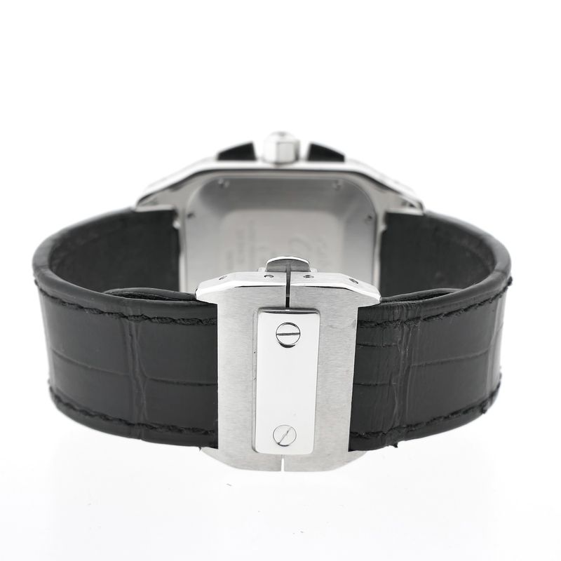 Image 10 of Cartier Santos 100 XL Chronograph 'Factory-Set' Diamonds 2891; 18k white gold watch with diamonds