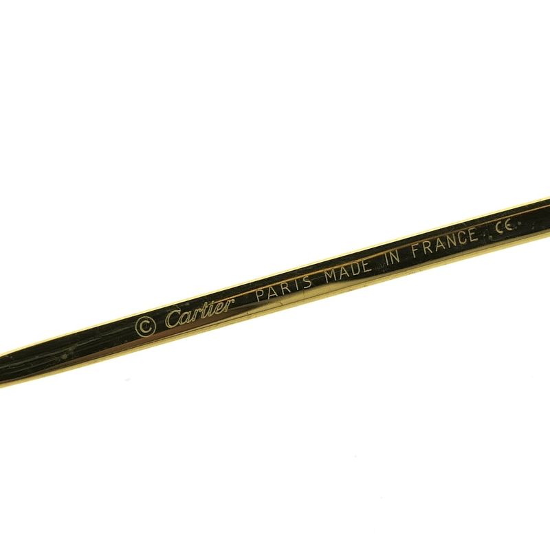 Image 12 of Vintage Cartier glasses with clear glass; Vermeil; 18-130