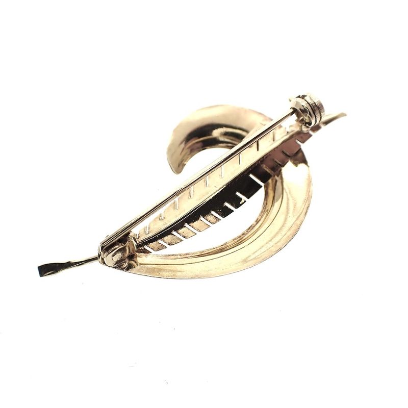 Image 4 of Gold brooch of a feather