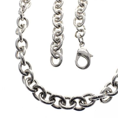 Image 1 of Silver robust anchor link necklace | 42 cm