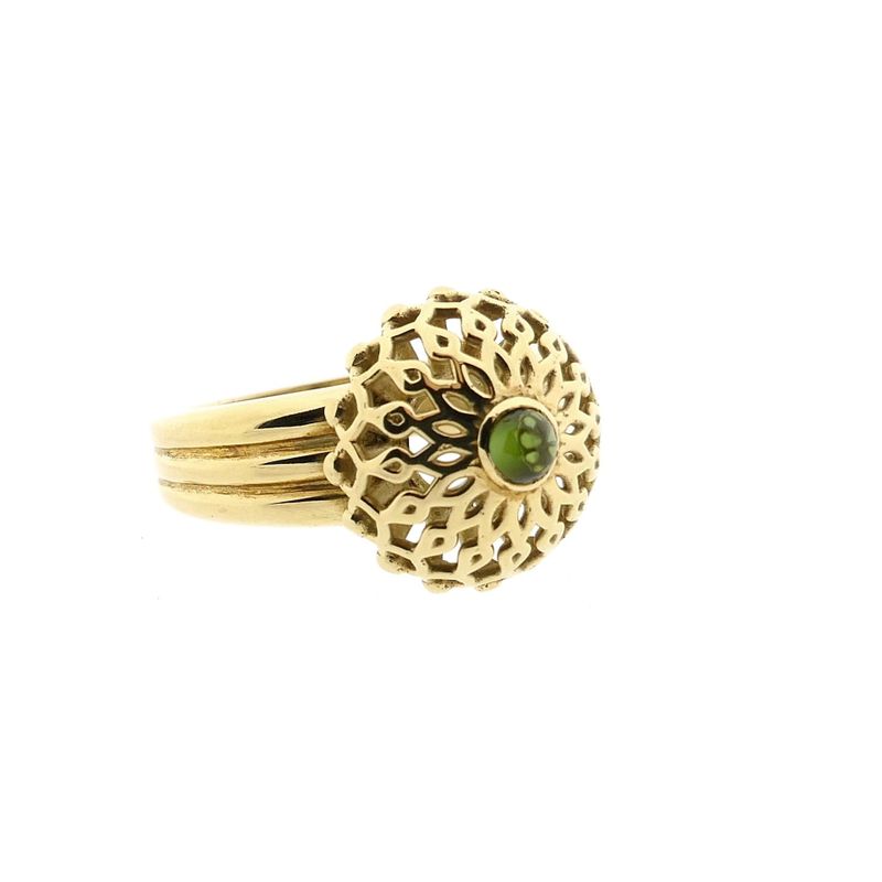 Afbeelding 4 van Vintage gouden ring met toermalijn