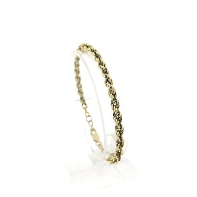 Image 1 of Gold twisted link bracelet | 20 cm