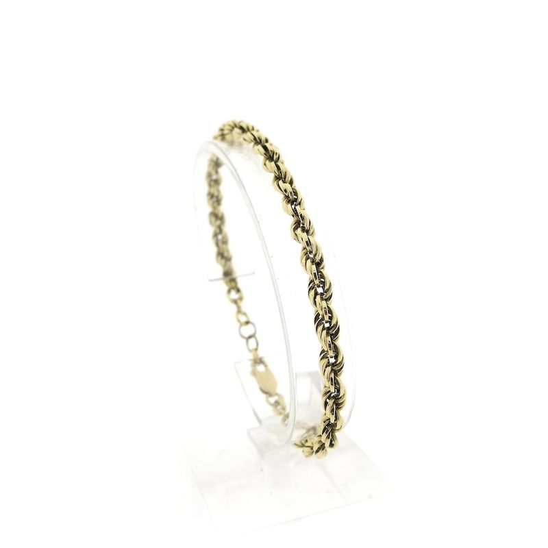 Image 1 of Gold twisted link bracelet | 20 cm