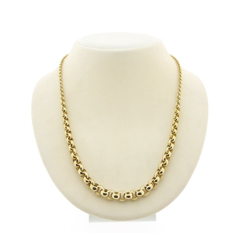 Image 1 of Gold jasseron link necklace | 46 cm