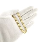Image 9 of 18K gold flat gourmet link bracelet | 22 cm