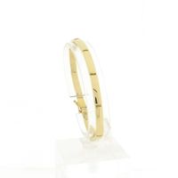 Gold bar link bracelet | 19 cm
