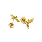 Image 6 of 21 carat gold angel stud earrings with zirconia