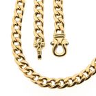 Image 9 of Gold gourmet link necklace with sapphire