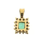 Image 5 of 18K Gold Pendant with Emerald and Diamond | 0.49 ct.