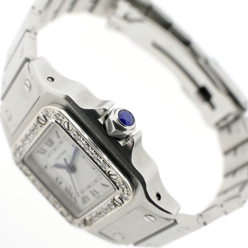 Image 10 of Cartier Santos Galbee; Automatic ladies watch with diamonds