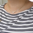 Image 2 of Gold necklace with a fixed pendant with zirconia | 42 cm