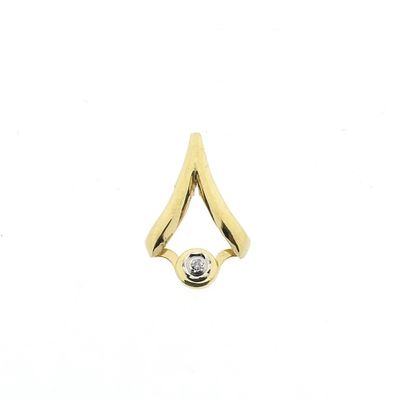 Image 1 of Gold pendant with diamond | 0.005 ct.