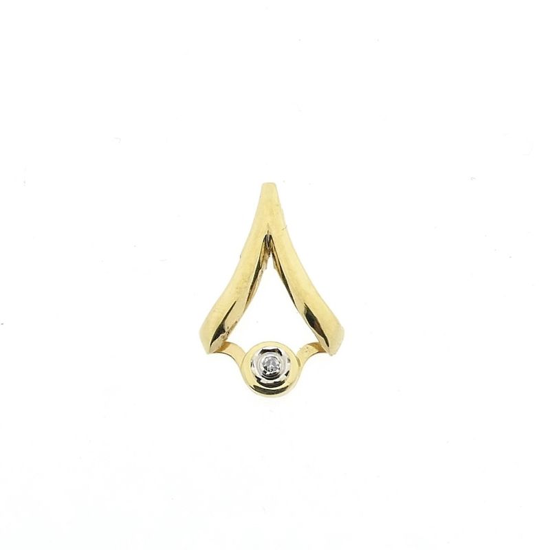 Image 1 of Gold pendant with diamond | 0.005 ct.