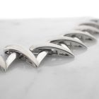 Image 7 of White gold matted fantasy link necklace