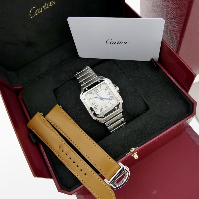 Image 16 of Cartier Santos 'Medium' 4075 WSSA0029; Automatic unisex watch