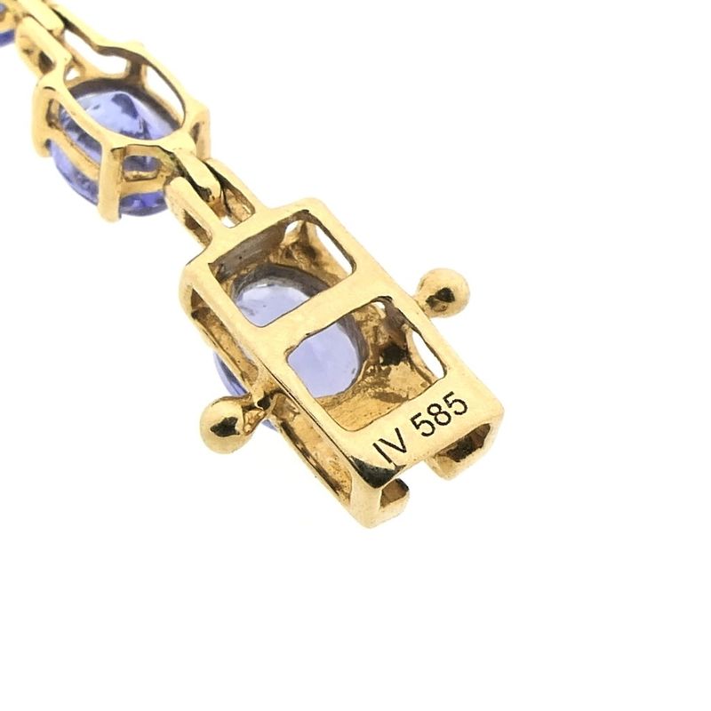 Image 7 of Gold bracelet with amethyst | 18.5 cm