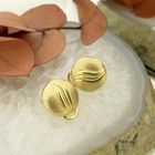 Image 2 of Vintage gold matte clip-on earrings; Ø 13.5