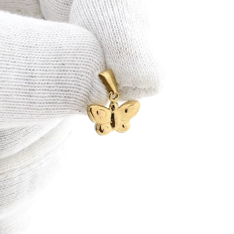 Image 11 of 18K Gold Butterfly Pendant