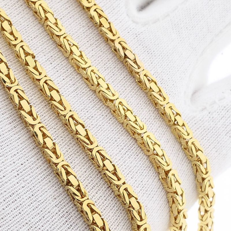 Image 8 of Square Gold Byzantine Link Chain; 14K; 79.5 cm
