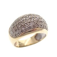 Exclusive gold ring pavé set with diamonds | 0.60 ct.