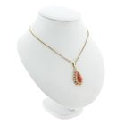 Image 9 of Antique gold pendant with blood coral