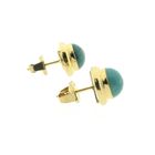 Image 10 of Gold stud earrings with turquoise