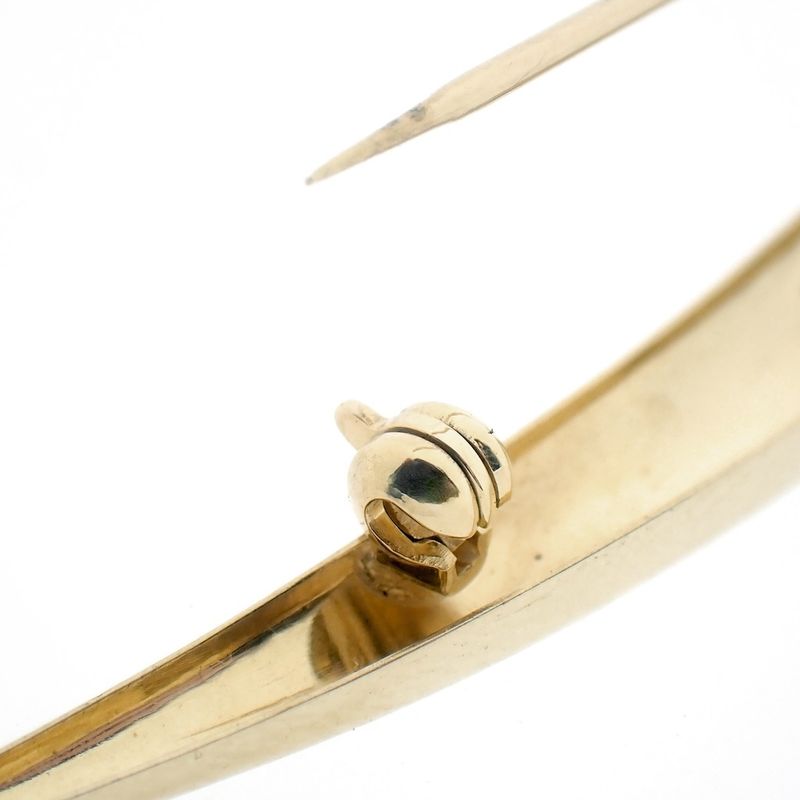 Image 7 of Two-tone gold brooch with zirconia