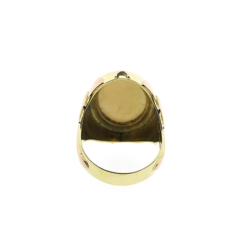 Image 6 of Two-tone gold ring with white opal