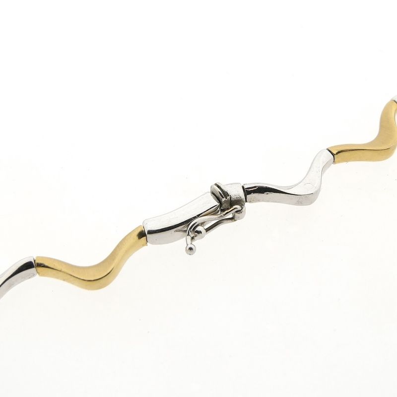 Image 6 of Two-tone gold fantasy link necklace