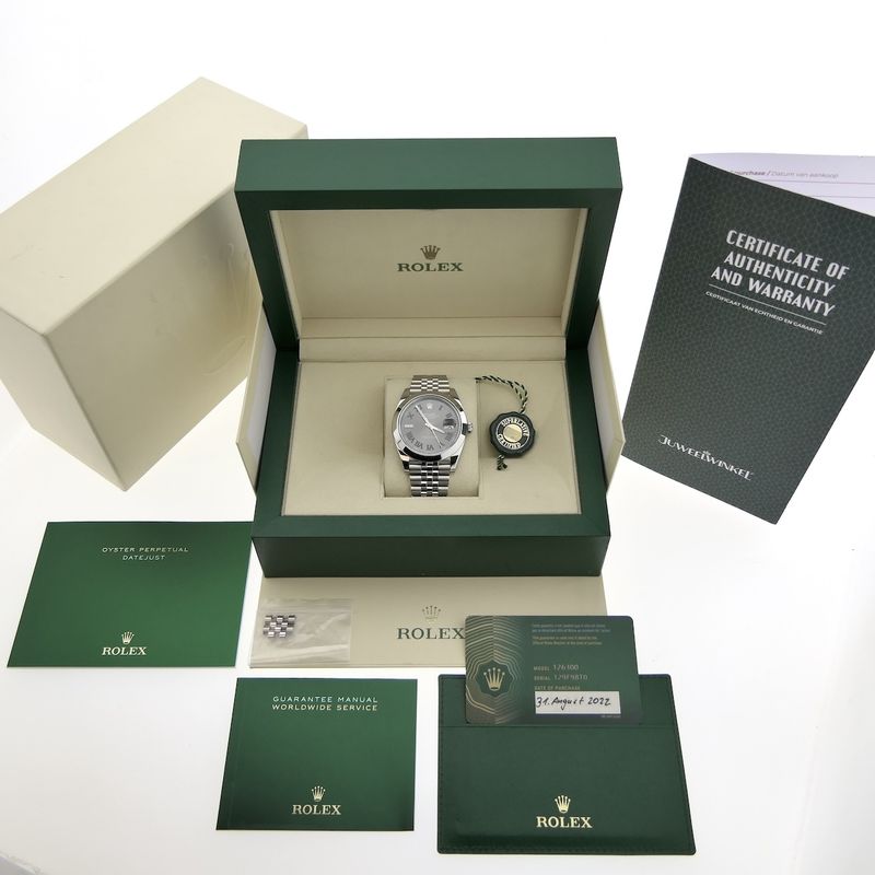 Image 11 of Rolex Datejust 41mm 'Wimbledon' 126300; Automatic men's watch